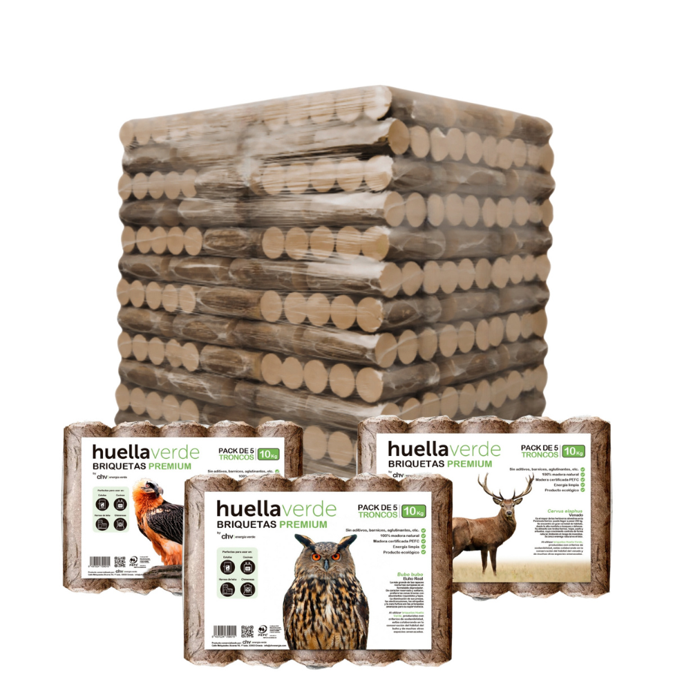 Brykiet Drzewny Huella Verde – 104 Opakowania x 5 Brykietów